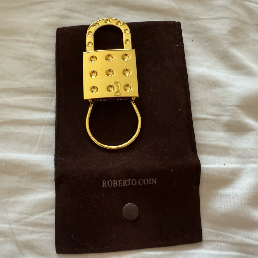 Roberto Coin Gold Padlock Key Holder